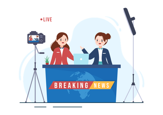 Live Breaking news  Illustration