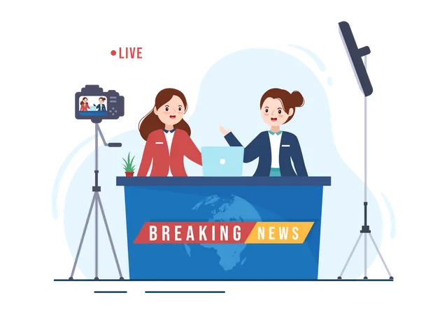 Live Breaking news  Illustration