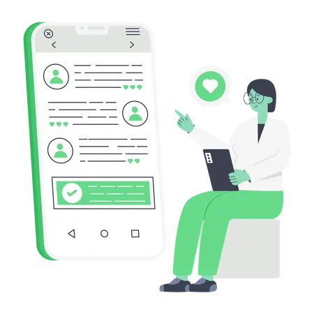 Live Chat Flat Illustration Is Ready For Premium Use イラスト