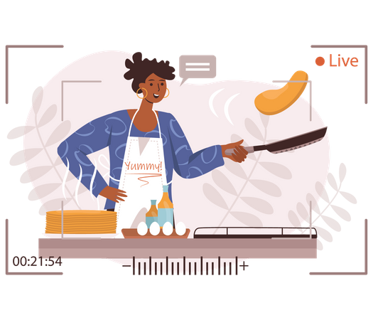 Live cooking show  Illustration