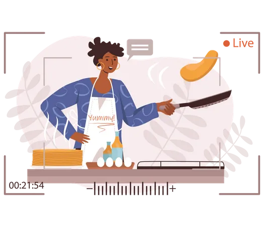 Live cooking show  Illustration