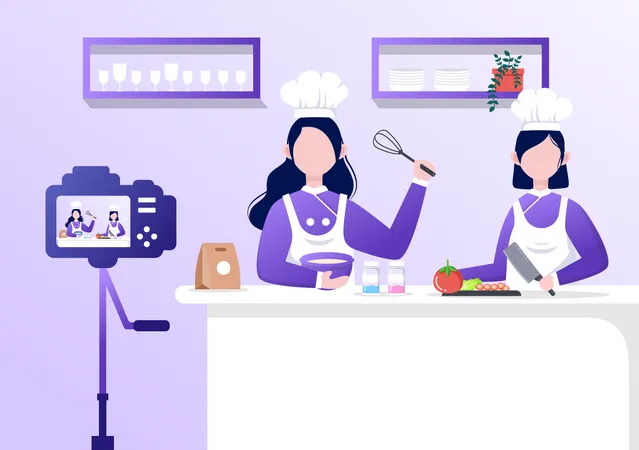 Live cooking show  Illustration