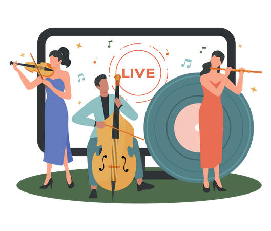 Live musical concert  Illustration