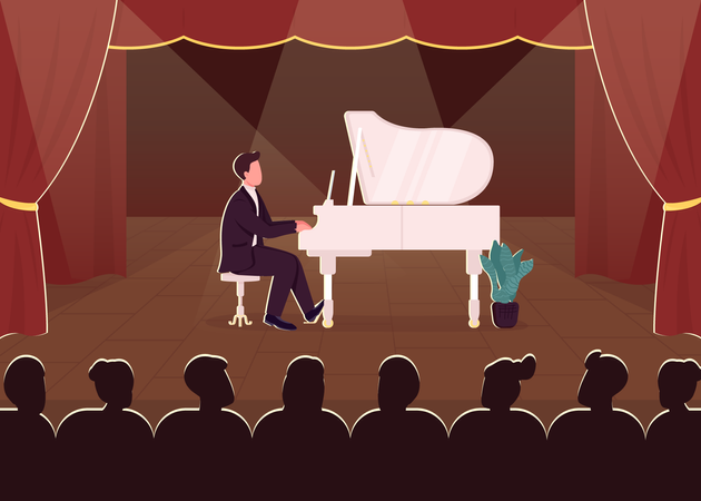 Live piano  Illustration