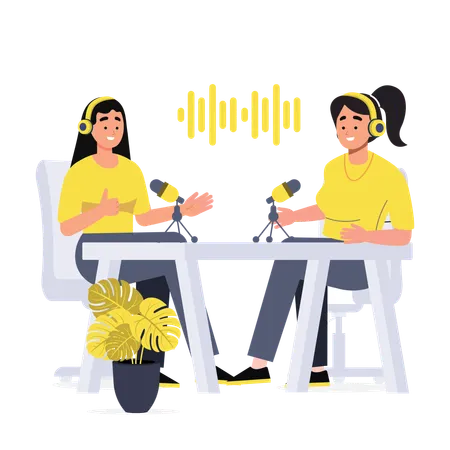 Live podcasting  Illustration