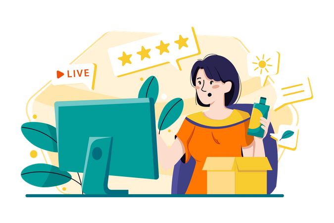 Live Product Review Illustration