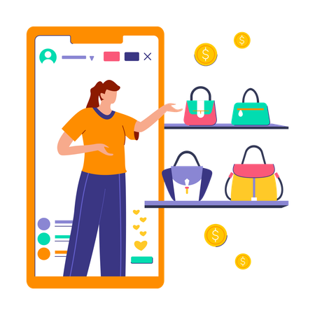 Live Shopping  Illustration