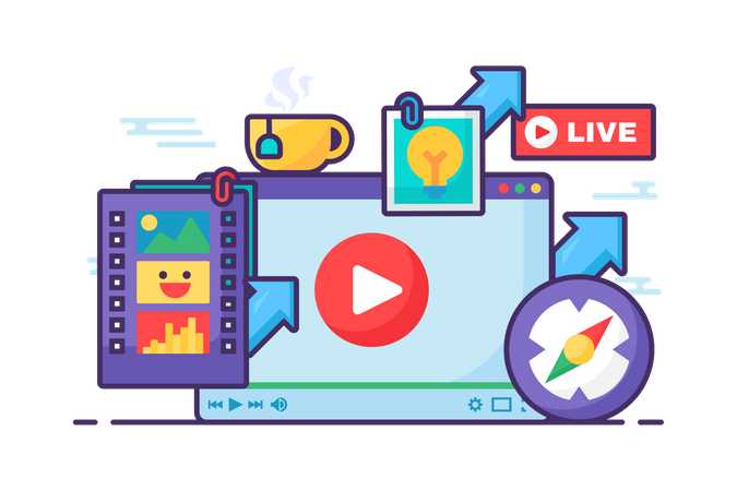 Live stream  イラスト