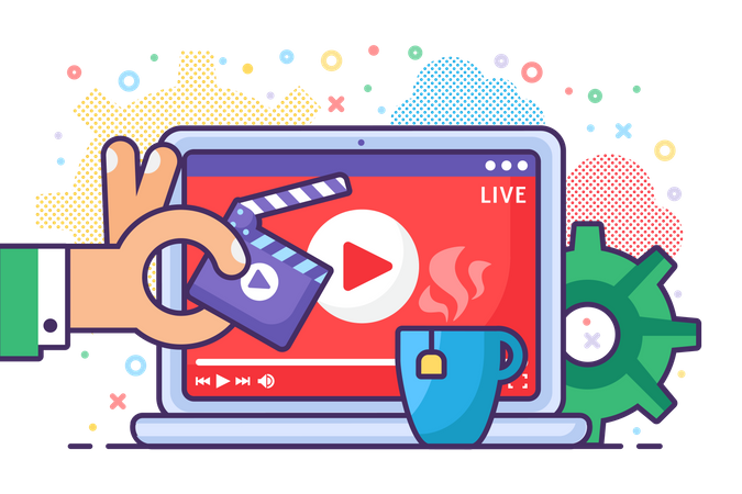 Live stream  イラスト