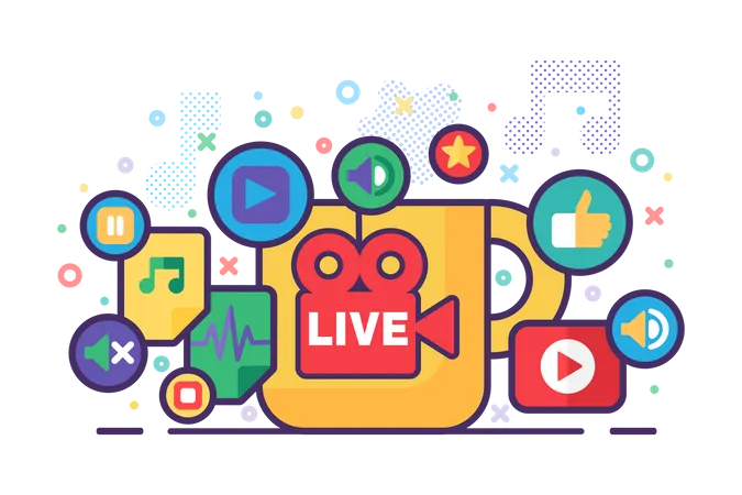 Live stream production  Illustration