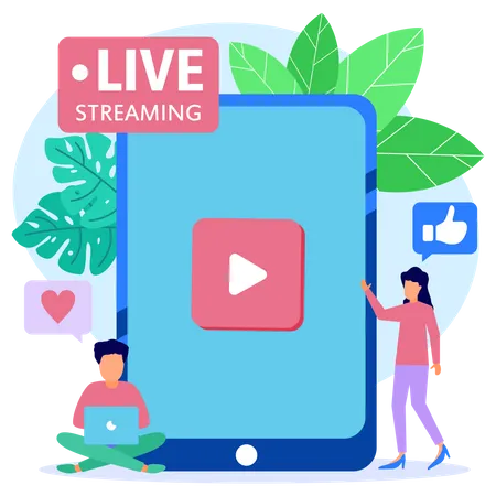 Live Streaming App  Illustration