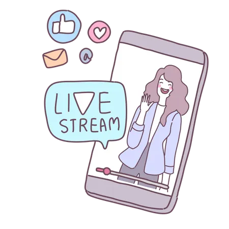 Live Streaming  Illustration