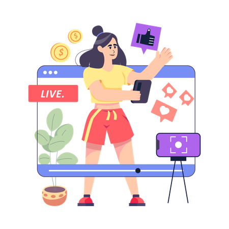 Live streaming  Illustration