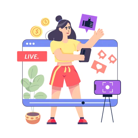 Live streaming  Illustration