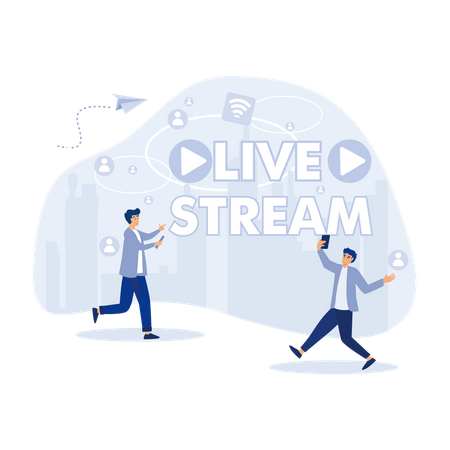 Live Streaming  Illustration