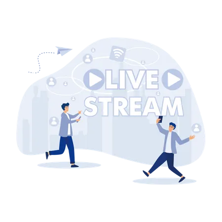 Live Streaming  Illustration