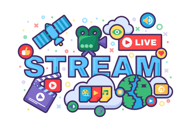 Live streaming  イラスト