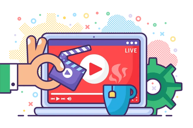 Live streaming service  Illustration