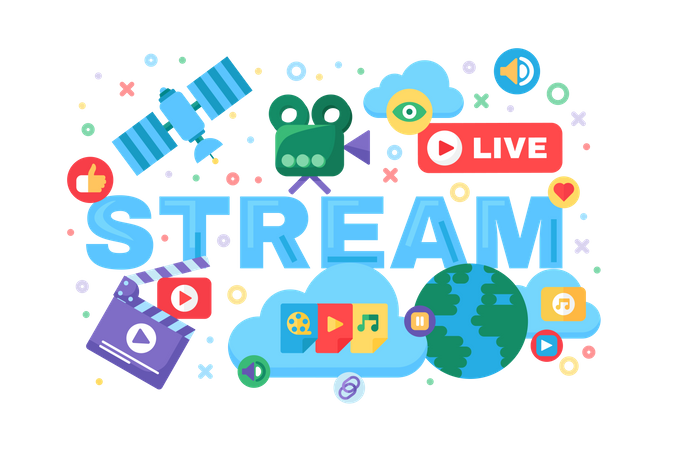 Live streaming tech  Illustration