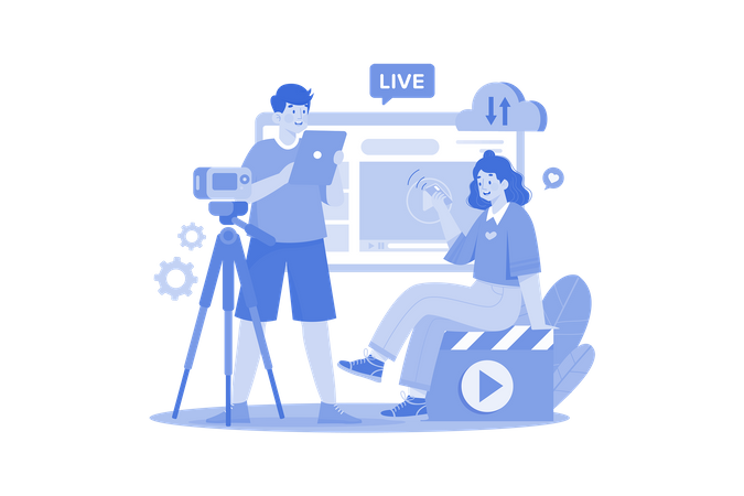 Live Streaming Video Feeds  Illustration