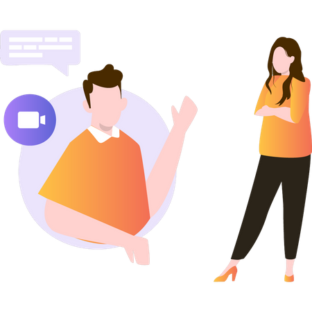 Live video call  Illustration