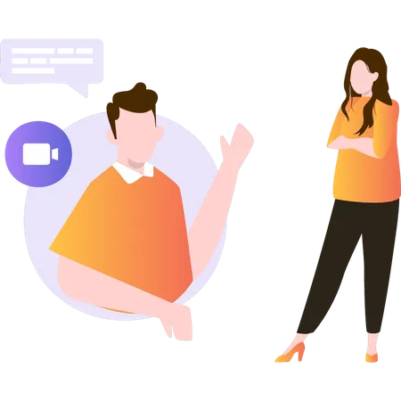 Live video call  Illustration