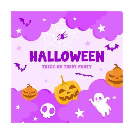 Lively Halloween party  Illustration