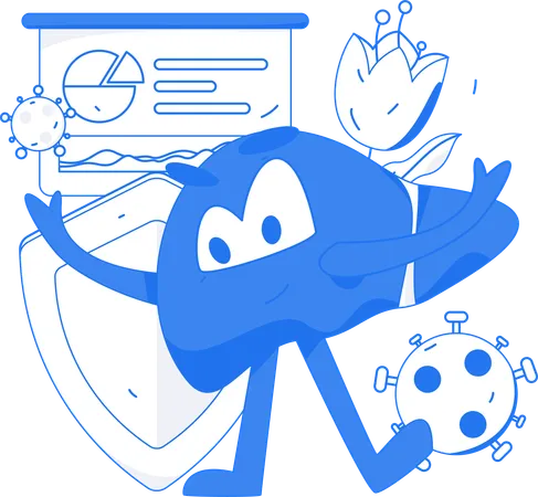 Liver disease and analysis  Illustration