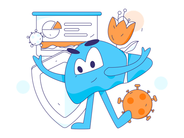 Liver disease and analysis  Illustration