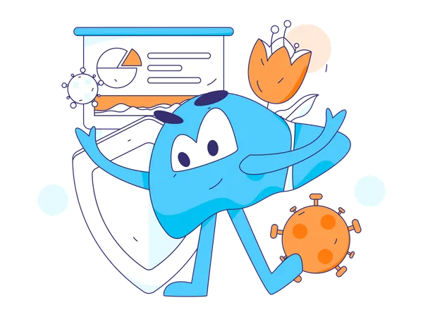 Liver disease and analysis  Illustration