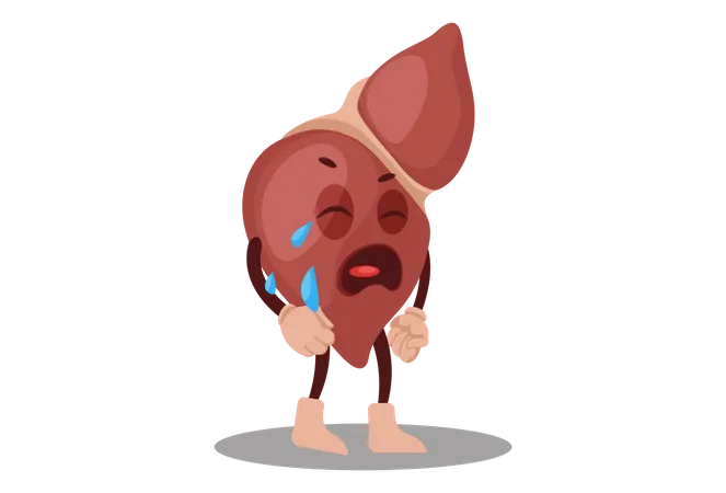 Liver is crying Illustration