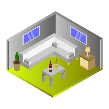 Living area  Illustration