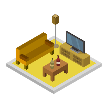 Living area  Illustration