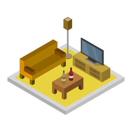 Living area  Illustration
