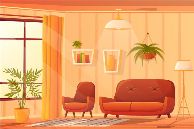 Living area  일러스트레이션
