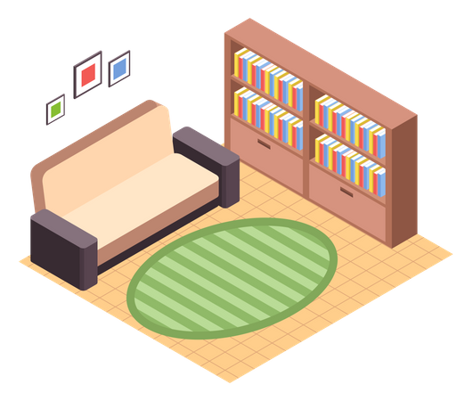 Living room design Illustration