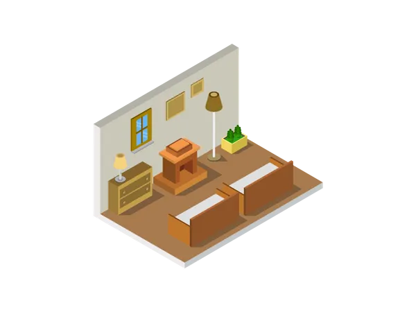 Living Room Furniture Illustration