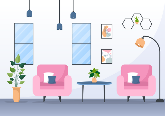 Living room Furniture  Illustration