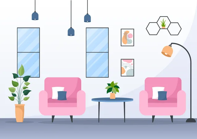 Living room Furniture  Illustration