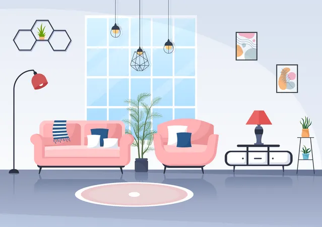 Living Room Furniture  Illustration