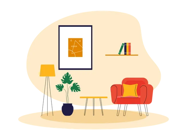 Living room  Illustration