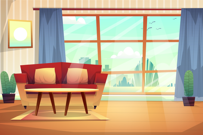 Living room Interior  Illustration