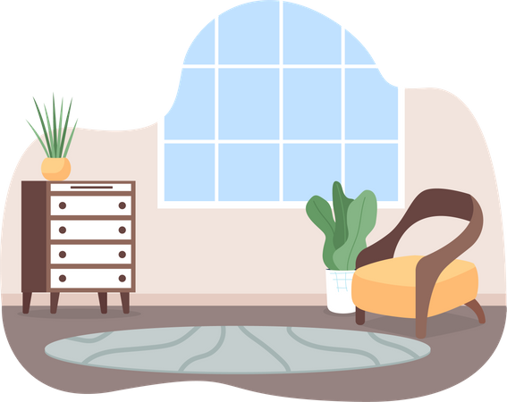 Living room space  Illustration