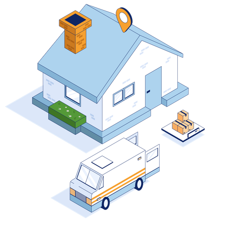 Livraison à domicile  Illustration