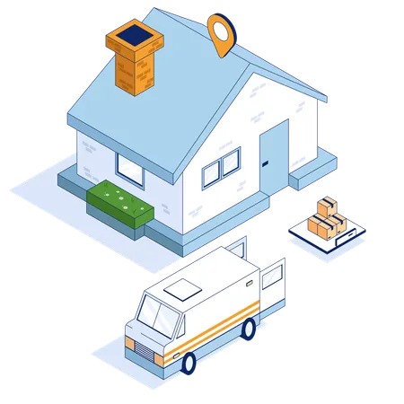 Livraison à domicile  Illustration