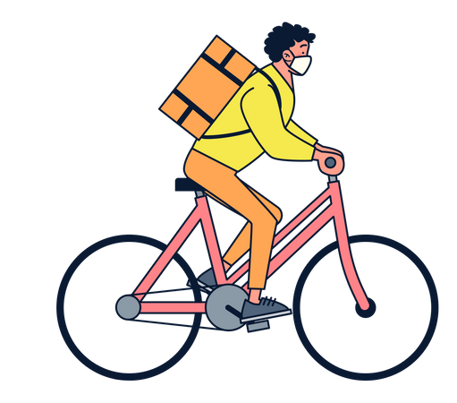 Livraison à vélo  Illustration
