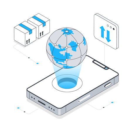 Livraison mondiale  Illustration