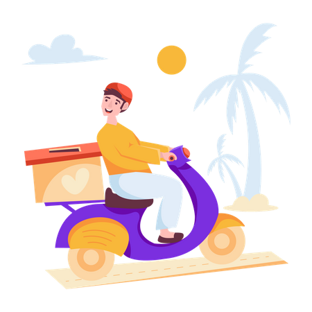 Livraison de nourriture  Illustration
