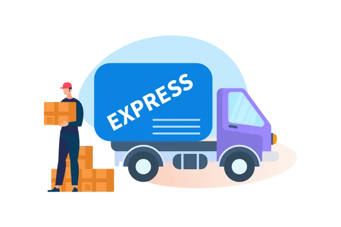 Livraison express  Illustration