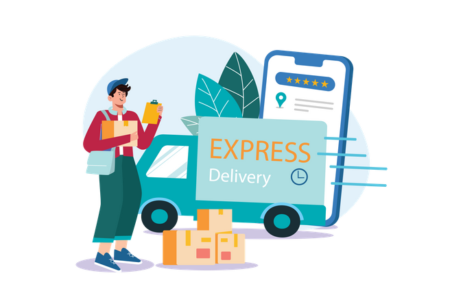 Livraison express  Illustration